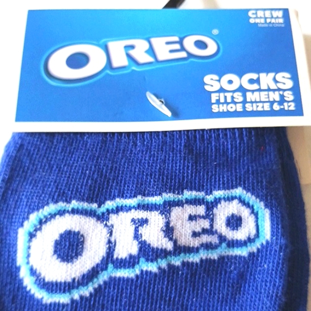 NWT Oreo Novelty Multi-Color Crew Socks Men's Size 6-12 Unisex